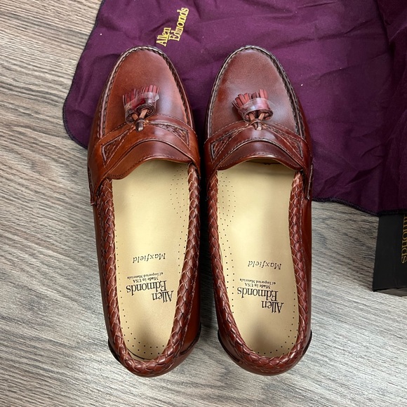 NEW Allen Edmonds Maxfield Chili Woven Tassel Loafers 9.5 3E main image 9